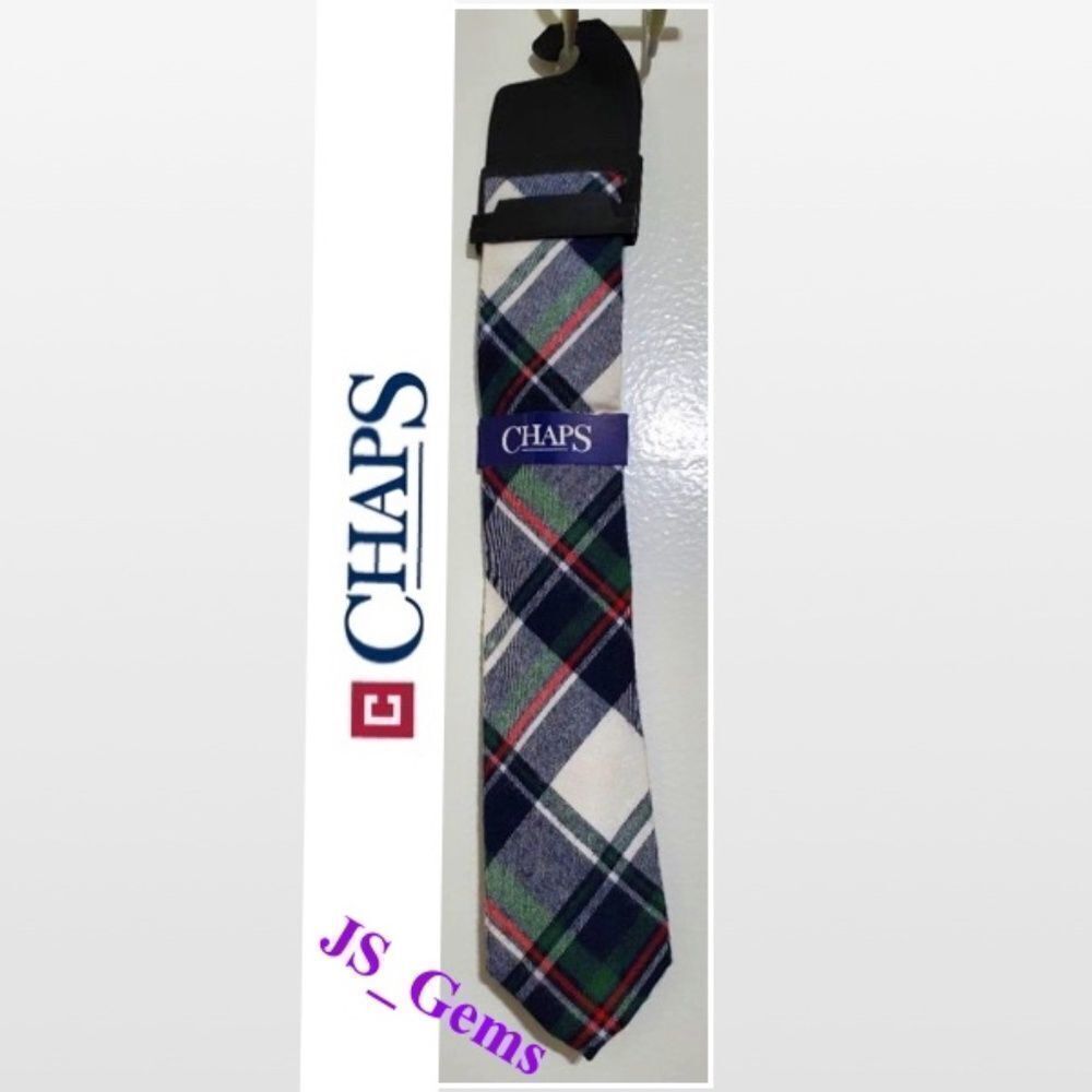 New Chaps Necktie Men Casual Plaid Flannel NWT